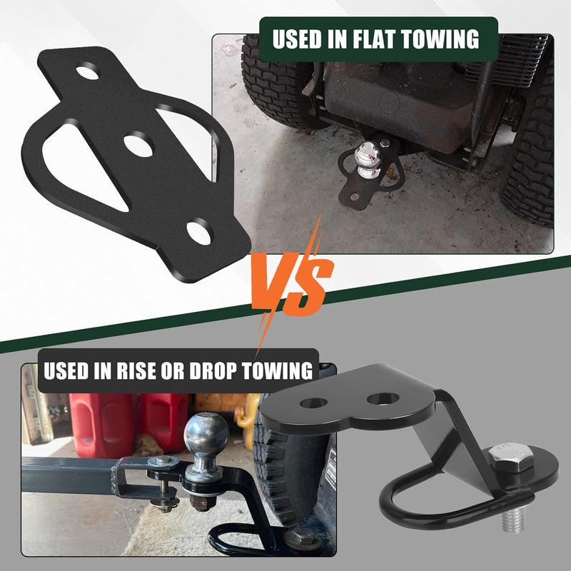 Chelhead UTV ATV 3-Way Hitch Adapter with 2 inch Ball 3500lbs for ATV UTV Trailer Hitch Adapter, 3" Drop/Rise, 3 Mounting Options, (Flat Design) - Image 4